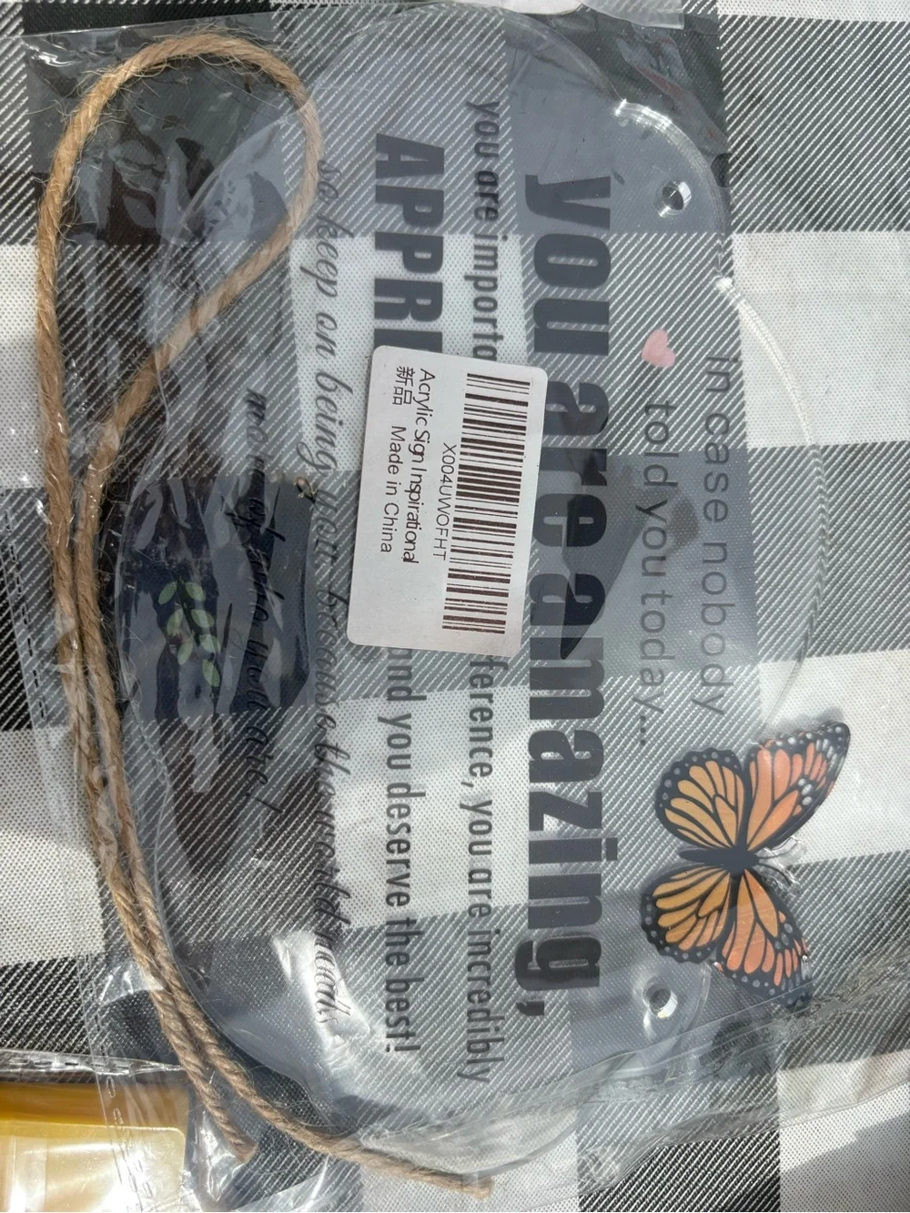 Inspirational Acrylic Hanging Sign Butterfly You Are Amazing Motivational Decor